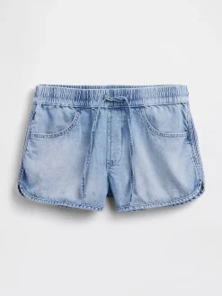Mid Rise UltraSoft Denim Easy Dolphin Shorts