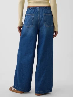 Mid Rise UltraSoft Easy Seamed Baggy Jeans