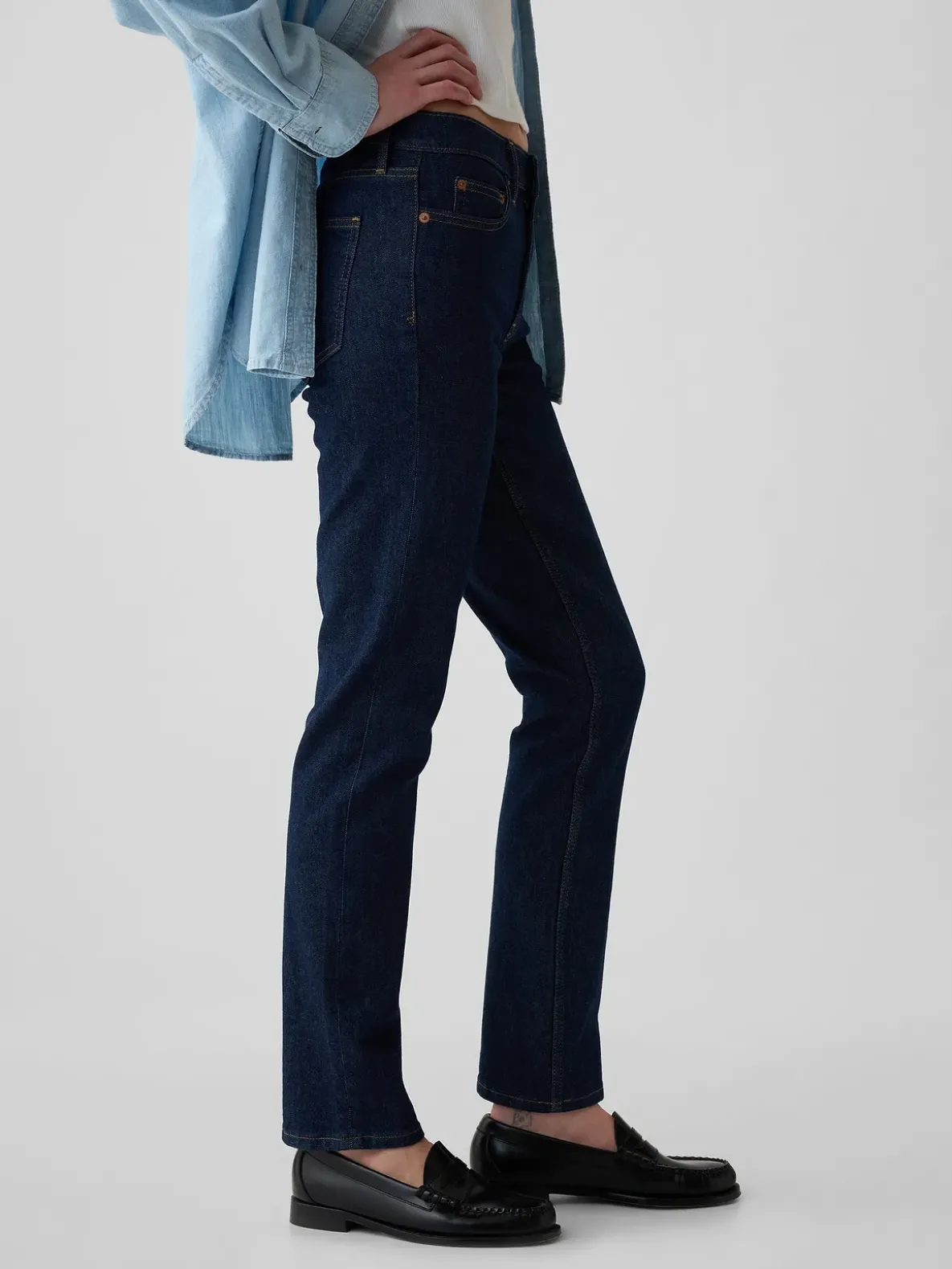 Mid Rise Vintage Slim Jeans