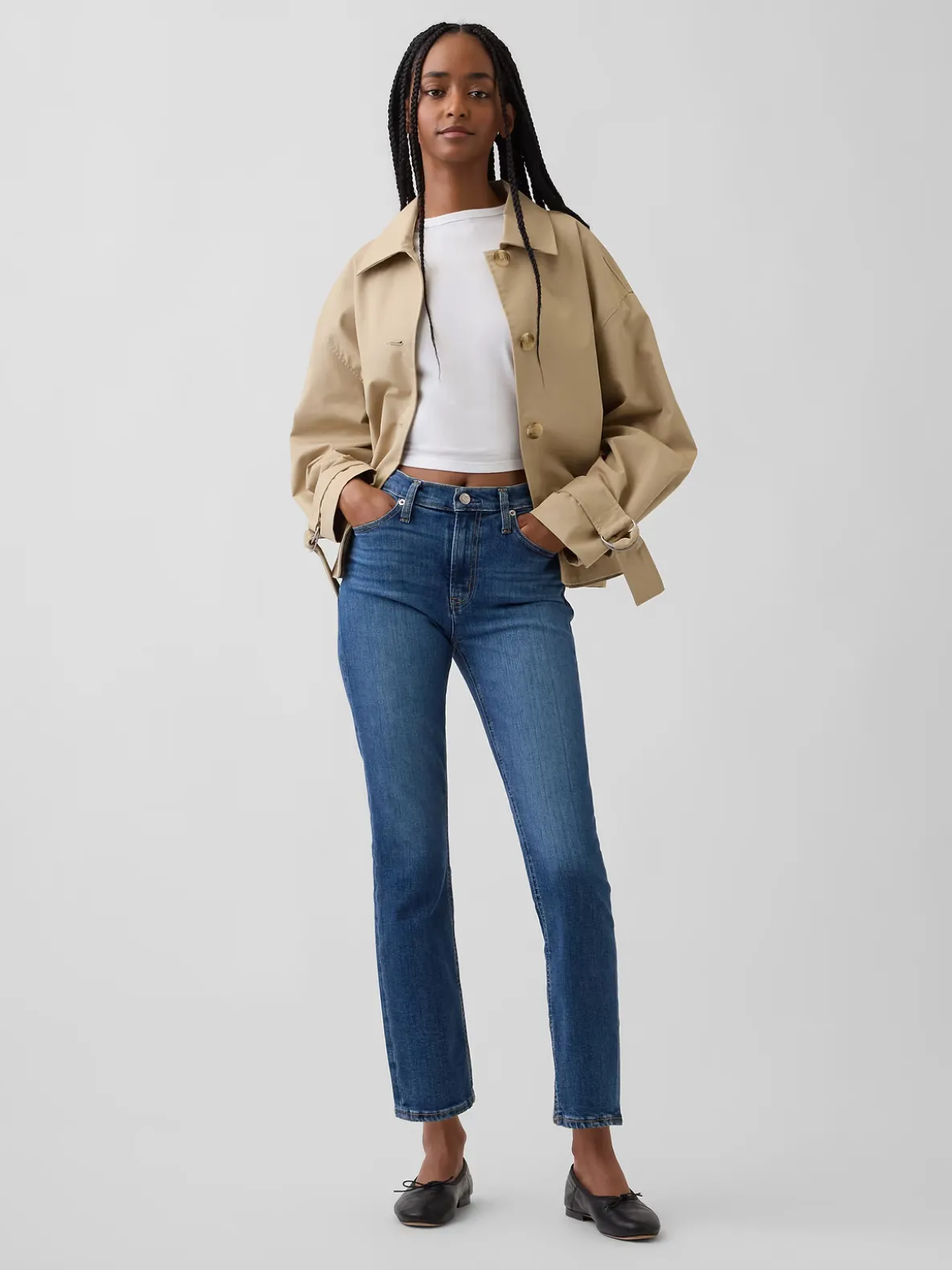 Mid Rise Vintage Slim Jeans