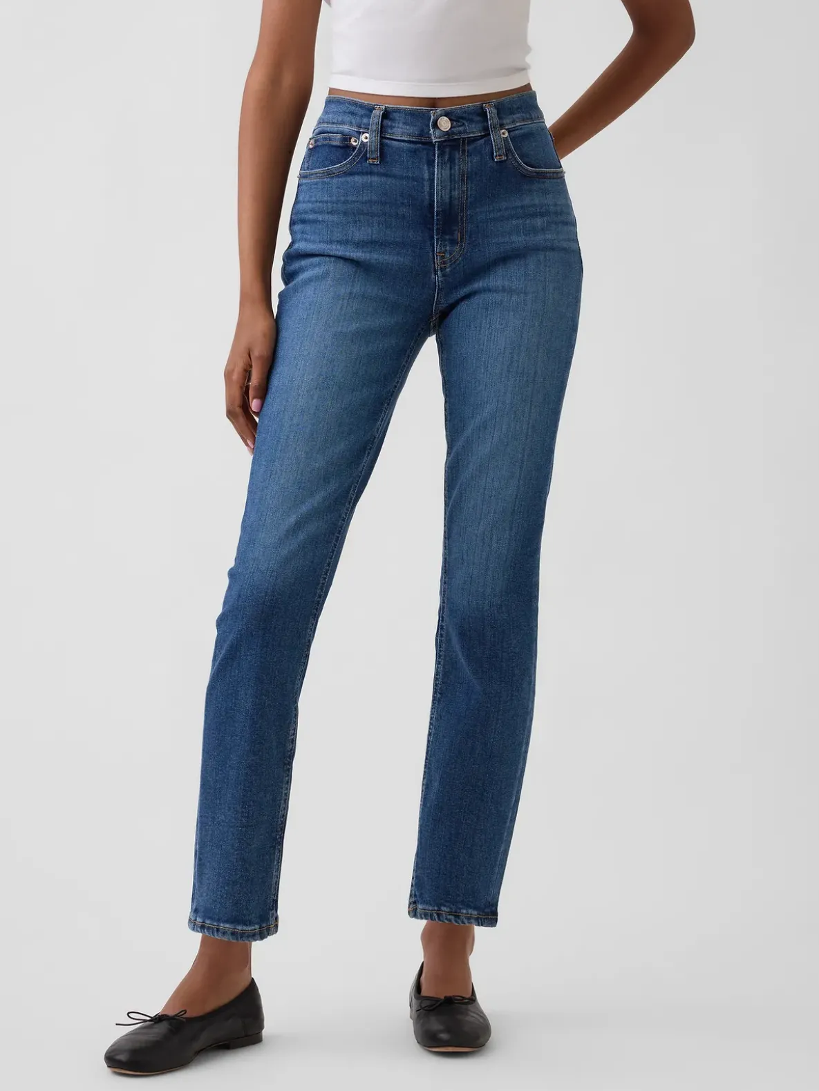 Mid Rise Vintage Slim Jeans