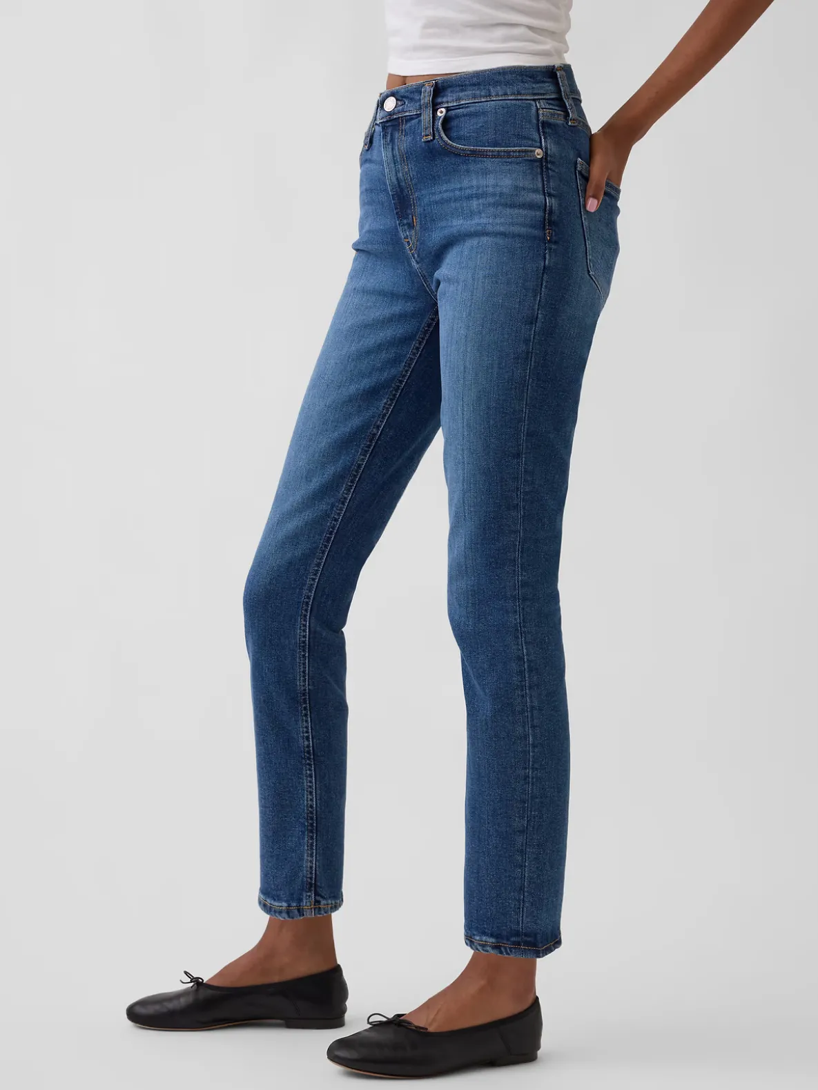 Mid Rise Vintage Slim Jeans