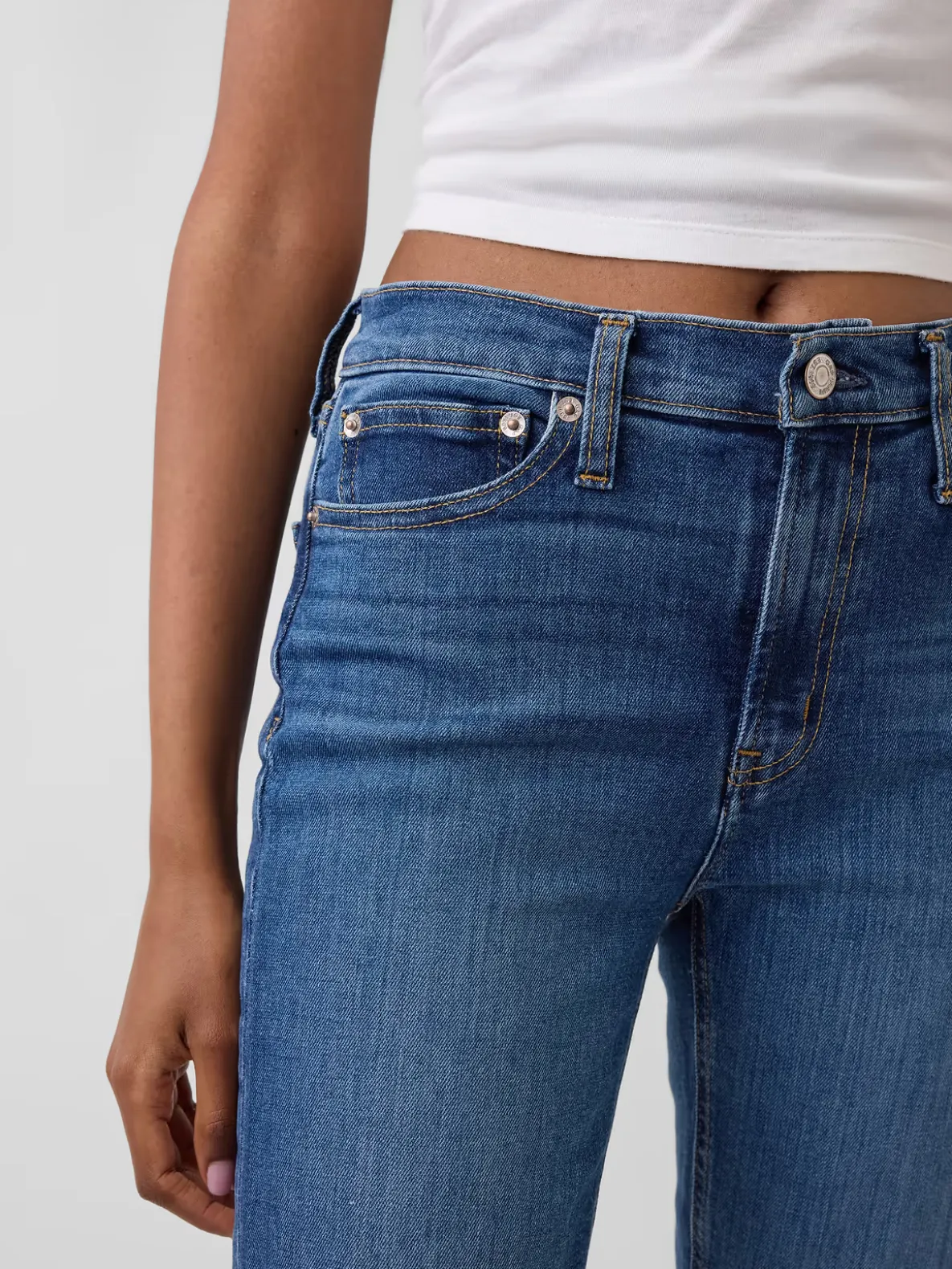 Mid Rise Vintage Slim Jeans