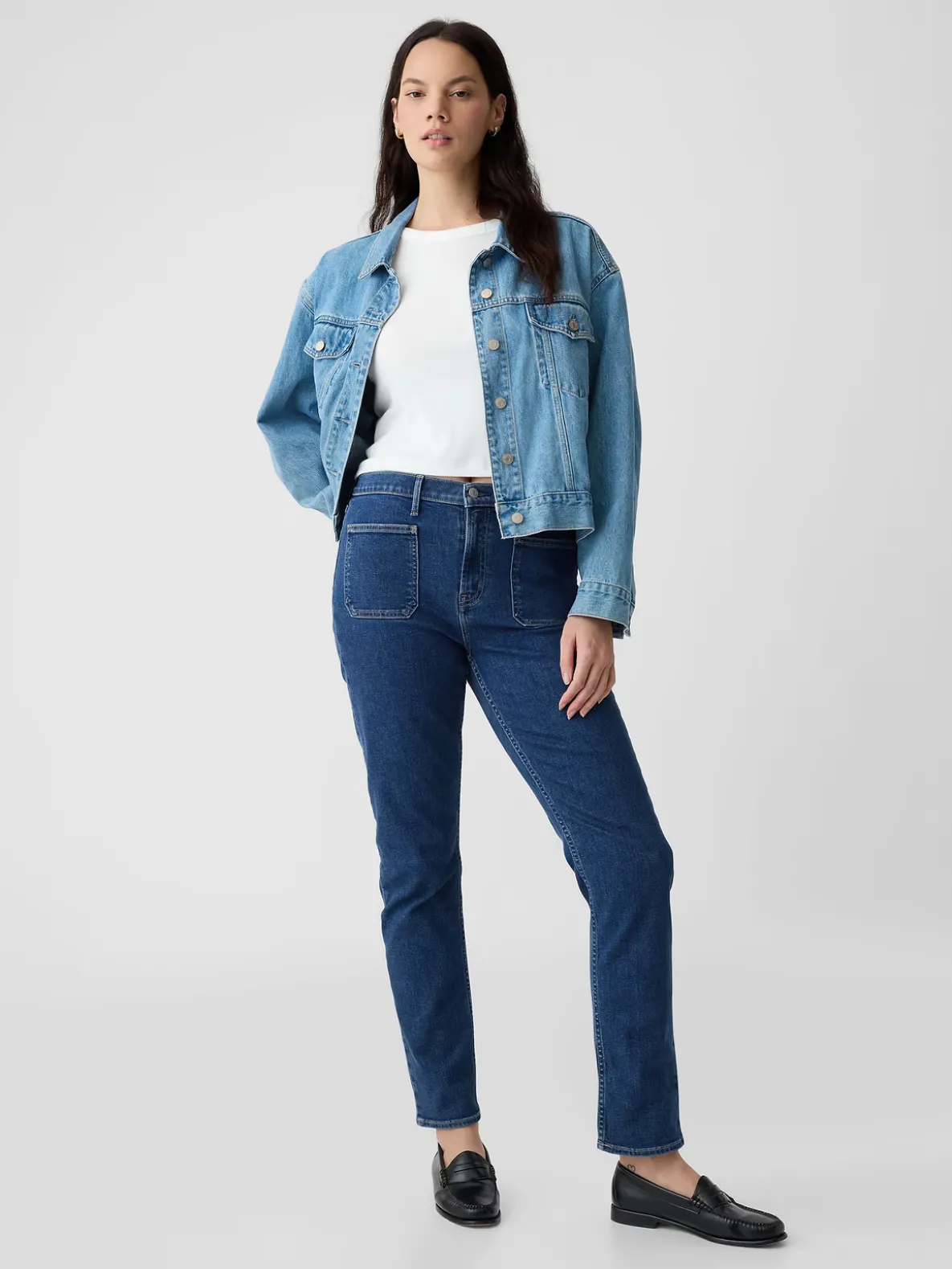 Mid Rise Vintage Slim Jeans