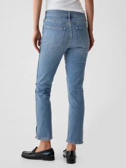 Mid Rise Vintage Slim Split-Hem Jeans