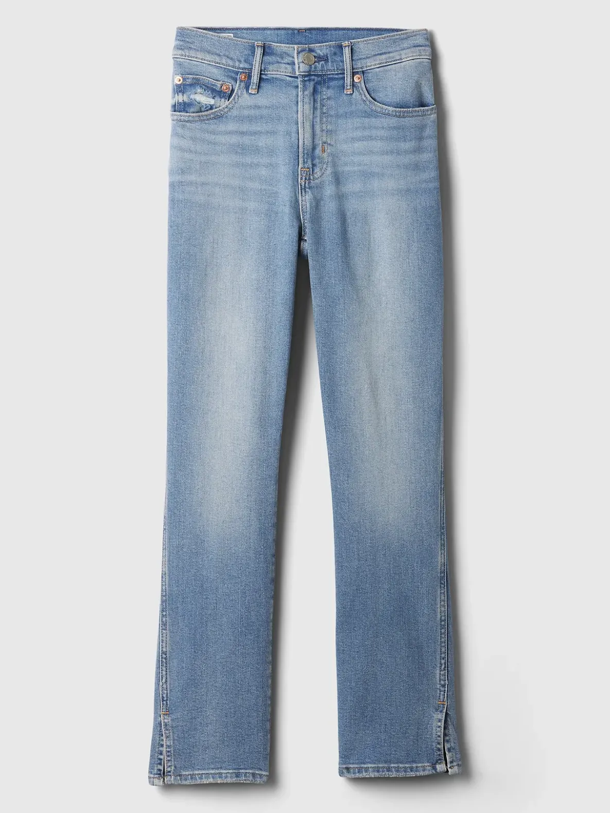 Mid Rise Vintage Slim Split-Hem Jeans