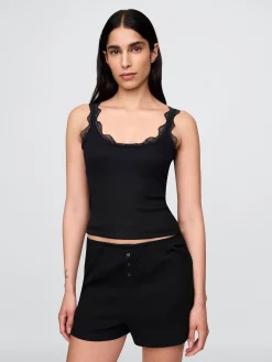 Mini Rib Lace PJ Tank Top