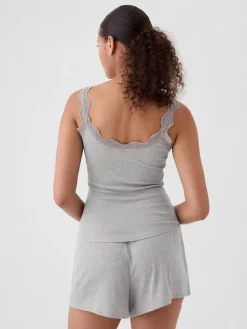 Mini Rib Lace PJ Tank Top