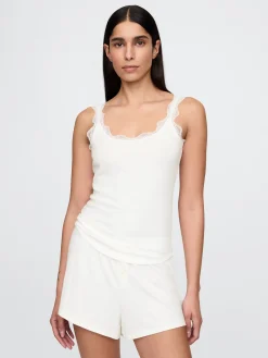 Mini Rib Lace PJ Tank Top