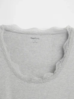 Mini Rib Lace-Trim PJ Top