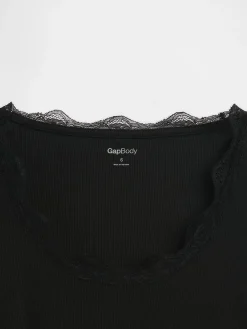 Mini Rib Lace-Trim PJ Top