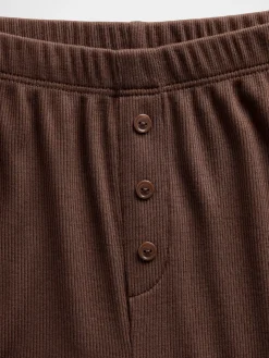 Mini Rib Wide-Leg PJ Pants