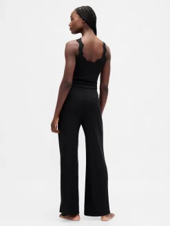 Mini Rib Wide-Leg PJ Pants