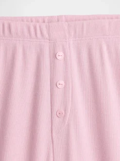 Mini Rib Wide-Leg PJ Pants