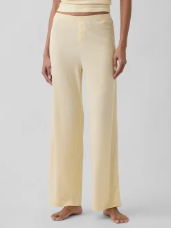 Mini Rib Wide-Leg PJ Pants