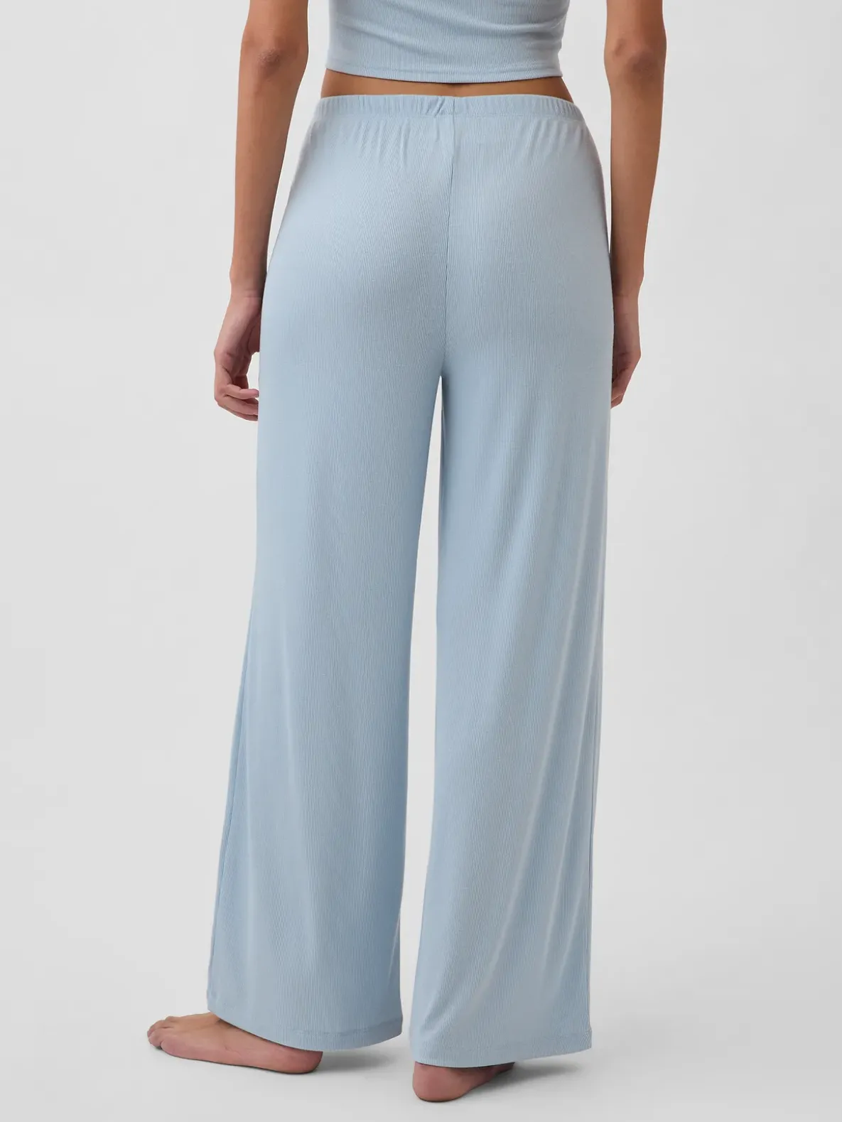 Mini Rib Wide-Leg PJ Pants