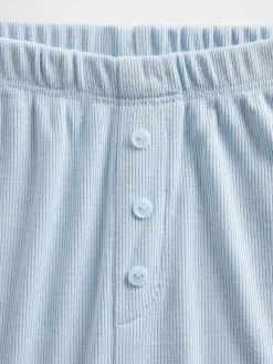 Mini Rib Wide-Leg PJ Pants