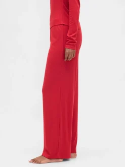 Mini Rib Wide-Leg PJ Pants
