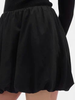 Mixed Media Bubble Mini Dress