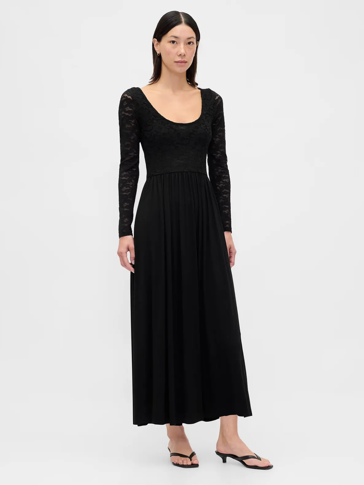 Mixed Media Maxi Dress