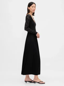 Mixed Media Maxi Dress