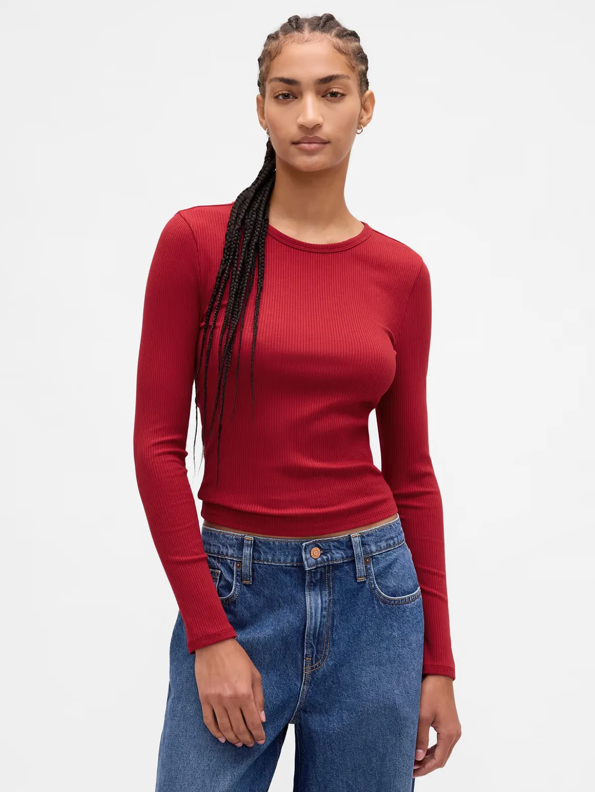 Modern Compact Rib Crop T-Shirt