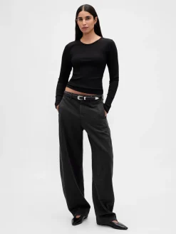 Modern Compact Rib Crop T-Shirt