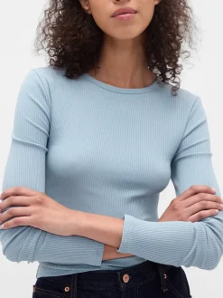 Modern Compact Rib Crop T-Shirt