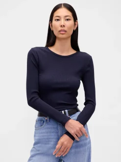 Modern Compact Rib Crop T-Shirt