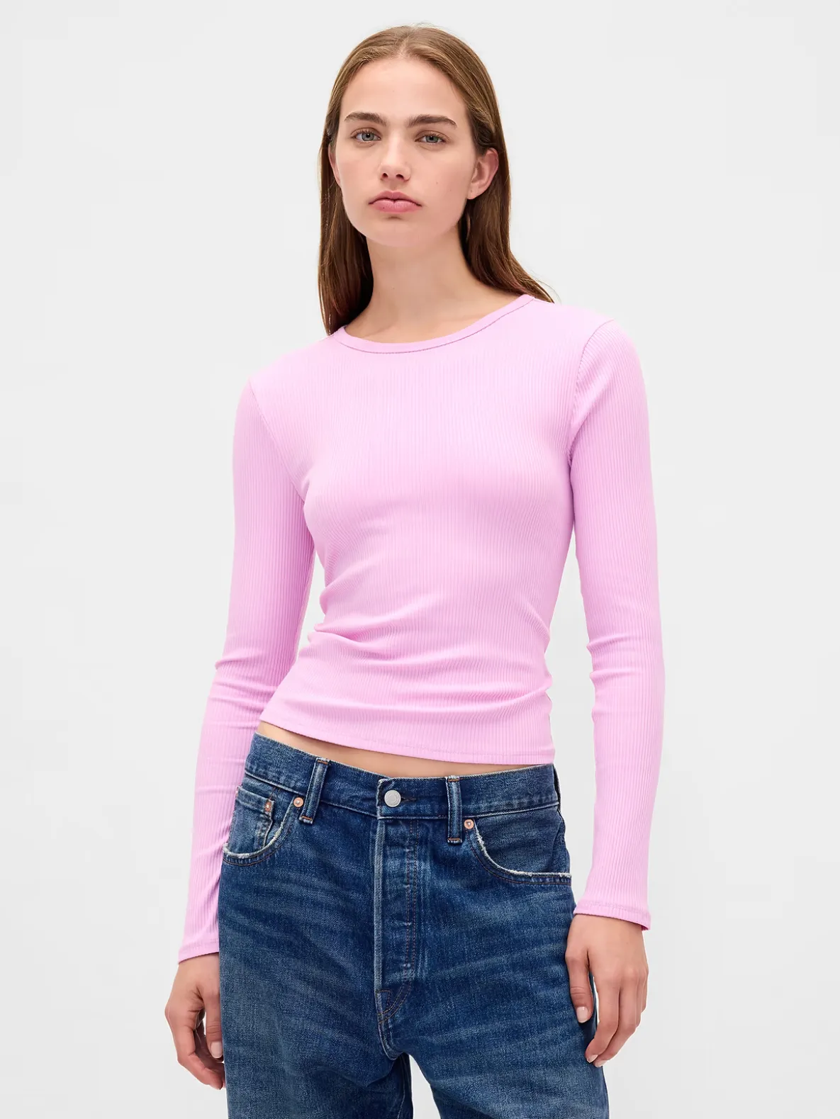 Modern Compact Rib Crop T-Shirt