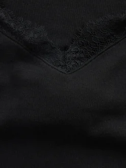 Modern Lace-Trim Crop Top