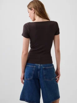 Modern Lace-Trim Crop Top