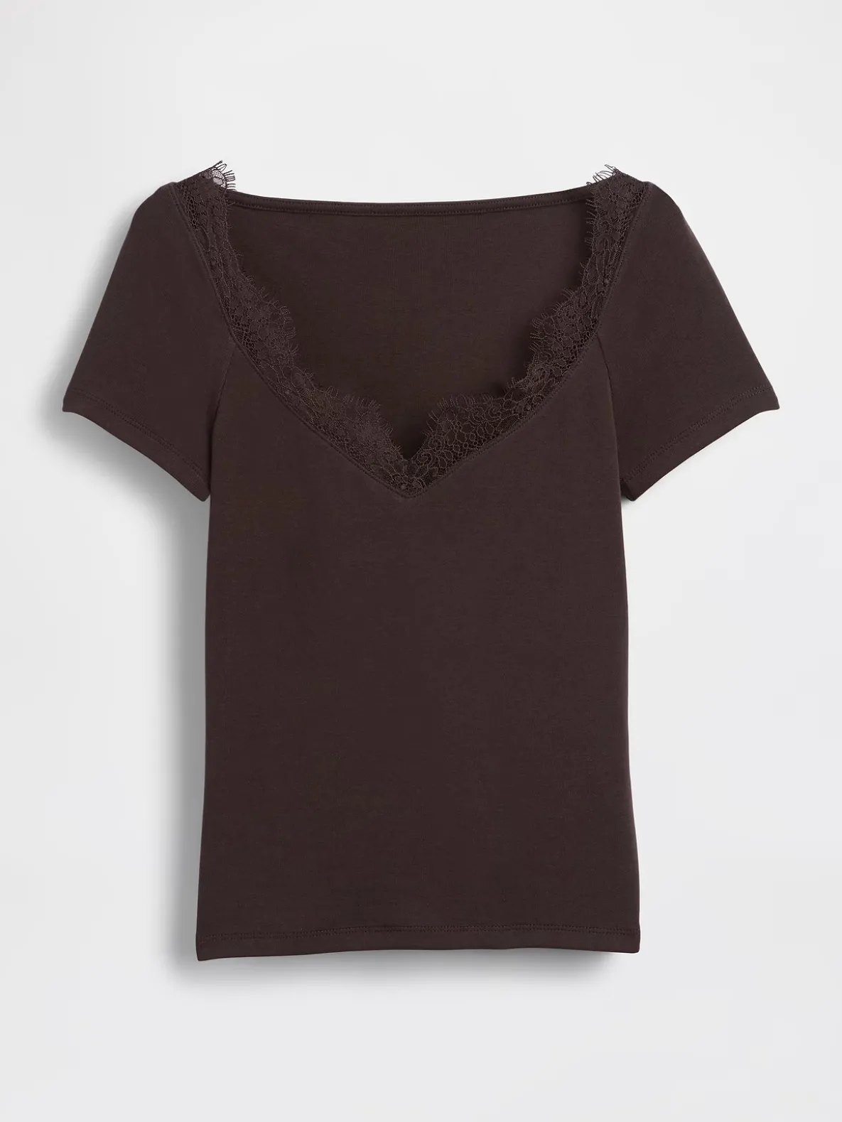 Modern Lace-Trim Crop Top