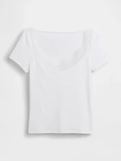 Modern Lace-Trim Crop Top