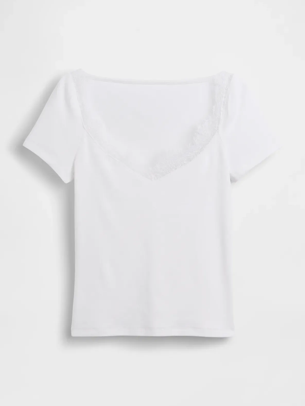 Modern Lace-Trim Crop Top
