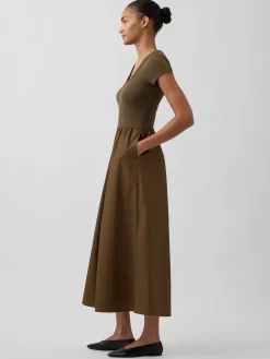 Modern Mixed Media Maxi Dress