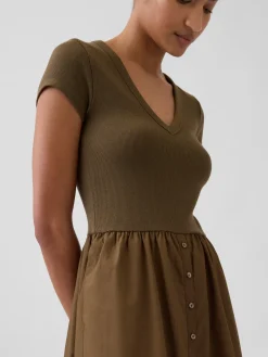Modern Mixed Media Maxi Dress