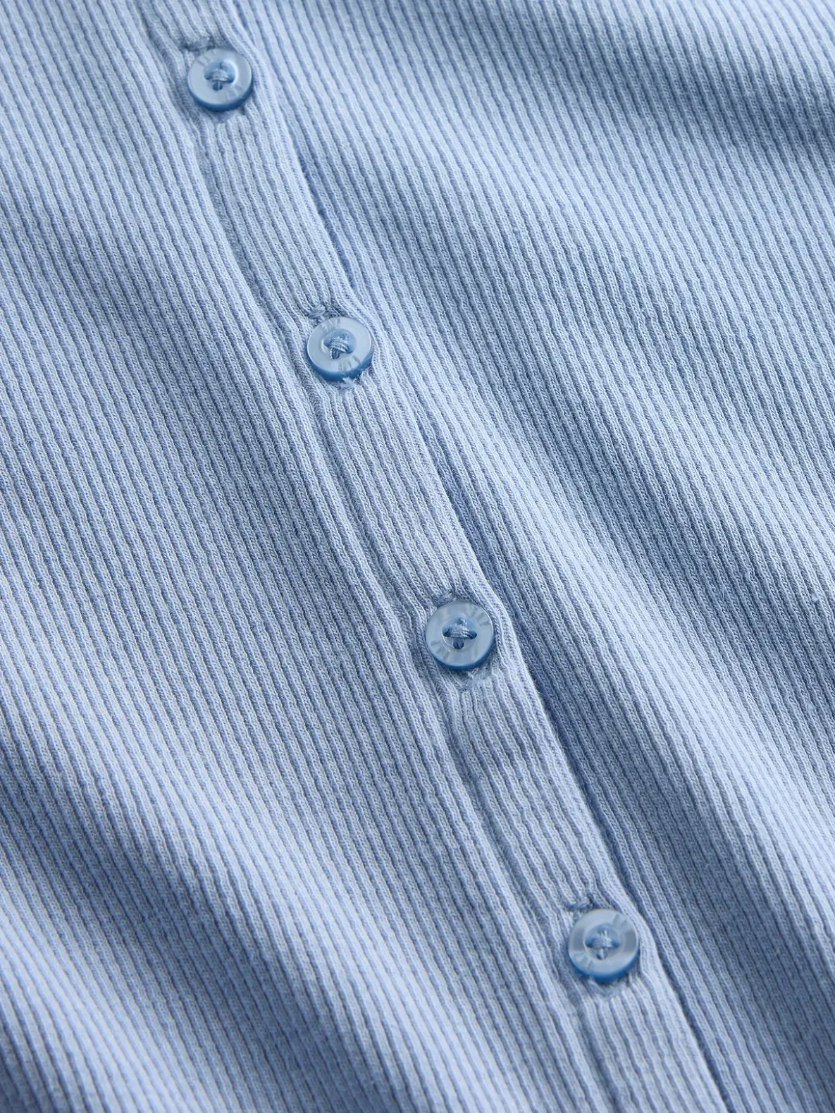 Modern Rib Button-Front Crew T-Shirt