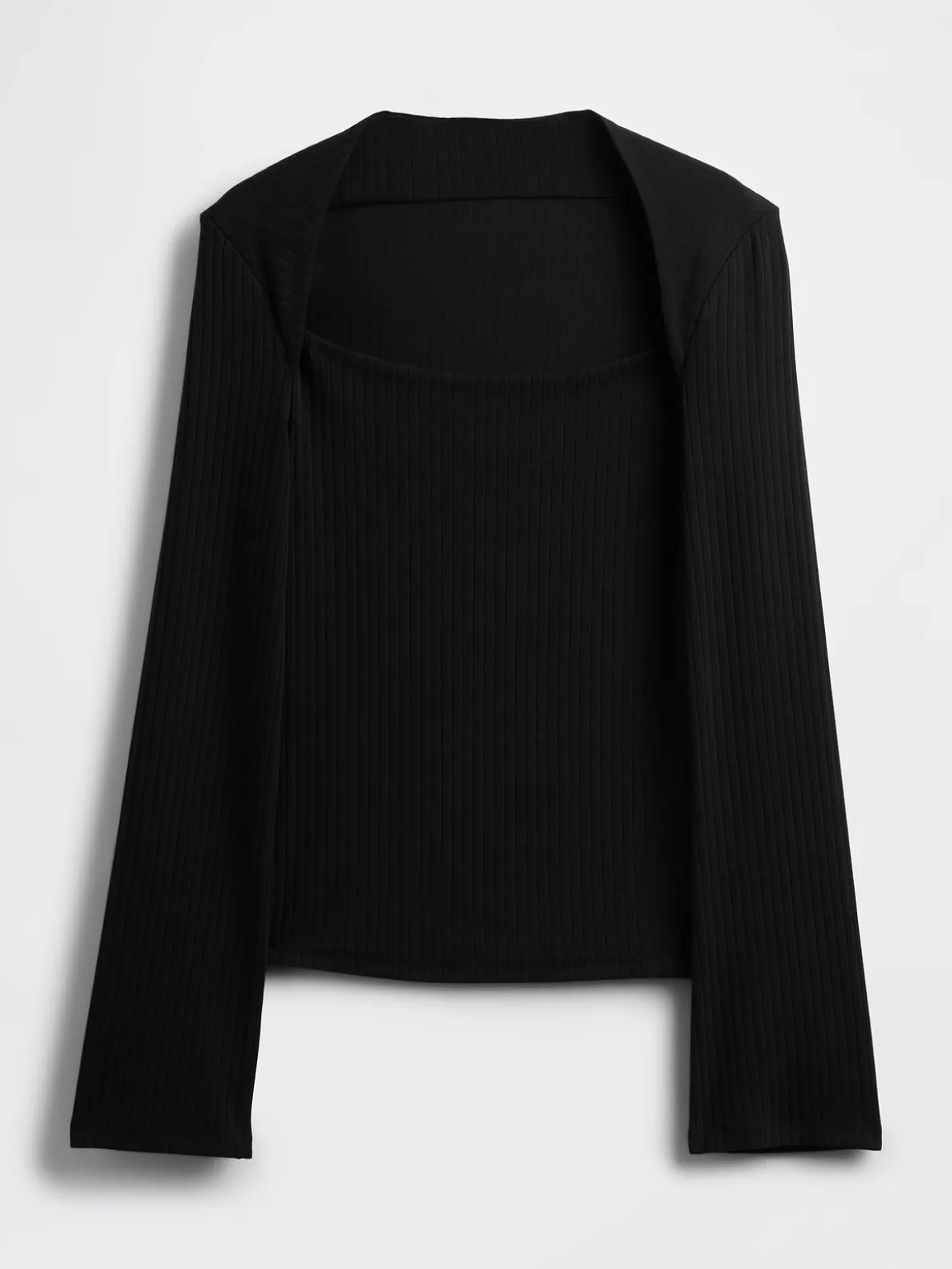 Modern Rib Envelope-Neck Top