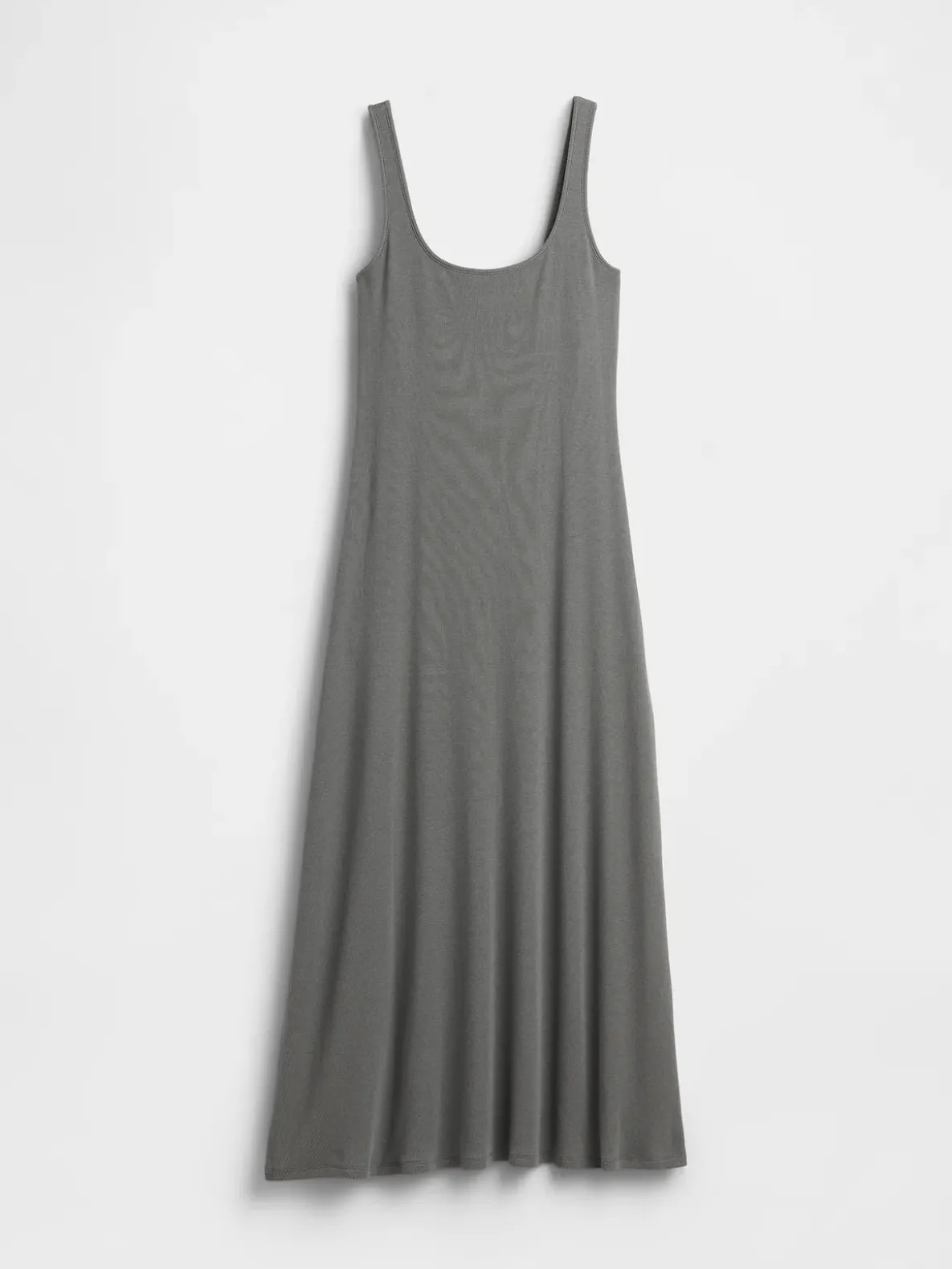 Modern Rib Square-Neck Maxi Dress
