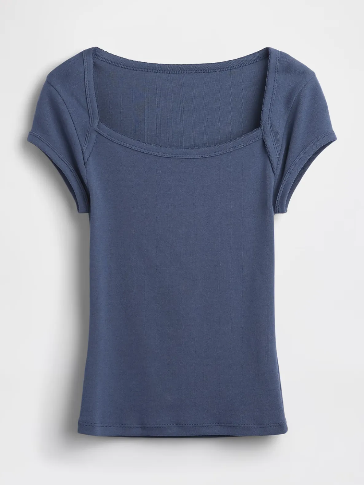 Modern Square-Neck Crop T-Shirt