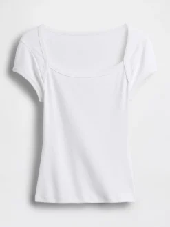 Modern Square-Neck Crop T-Shirt