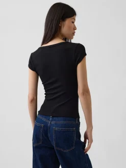 Modern Square-Neck Crop T-Shirt