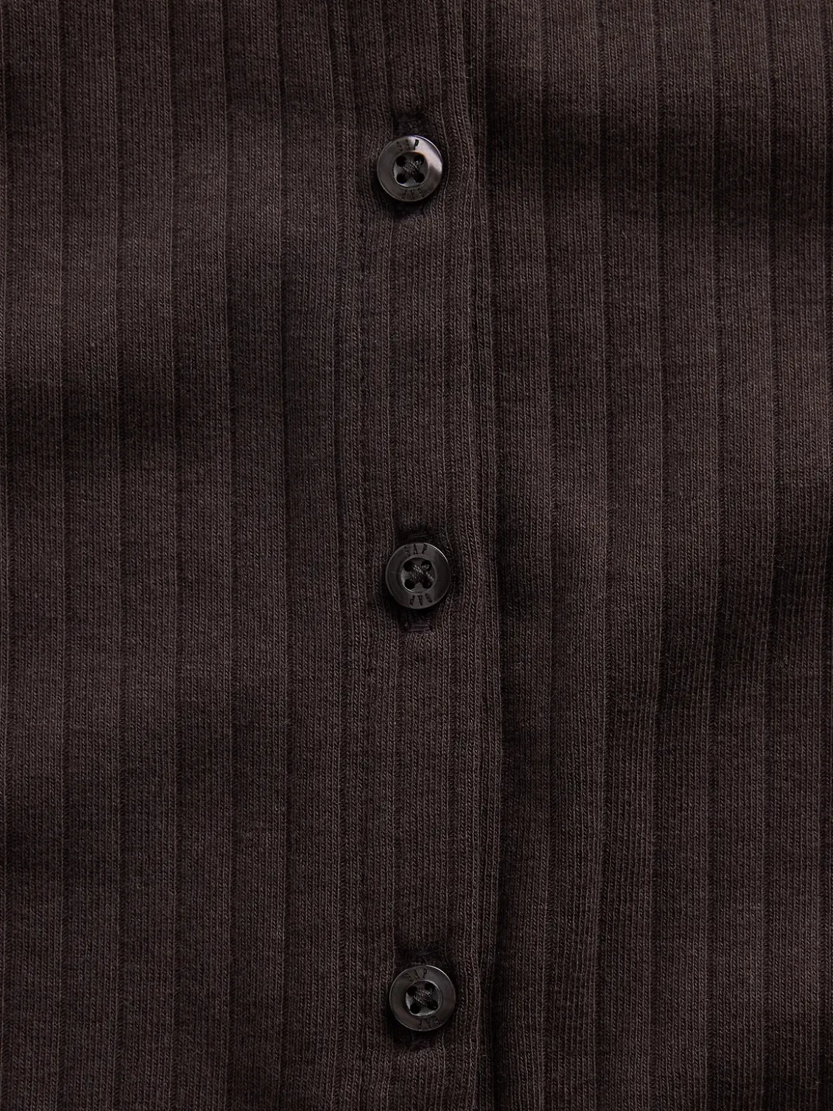 Modern Wide Rib Button-Front Top