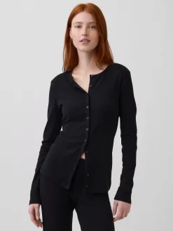 Modern Wide Rib Cardigan