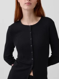 Modern Wide Rib Cardigan