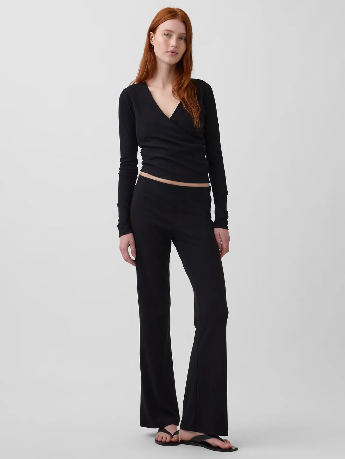 Modern Wide Rib Flare Pants