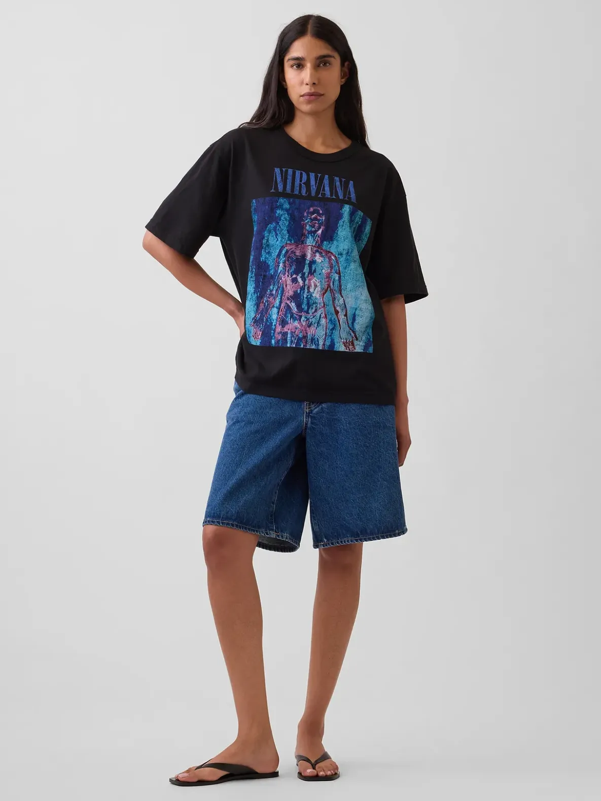 Nirvana Heavyweight Crop Graphic T-Shirt