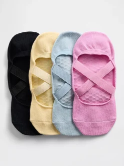No Show Grip Socks (4-Pack)