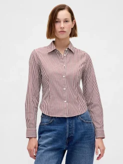 Organic Cotton Fitted Crop Shirt